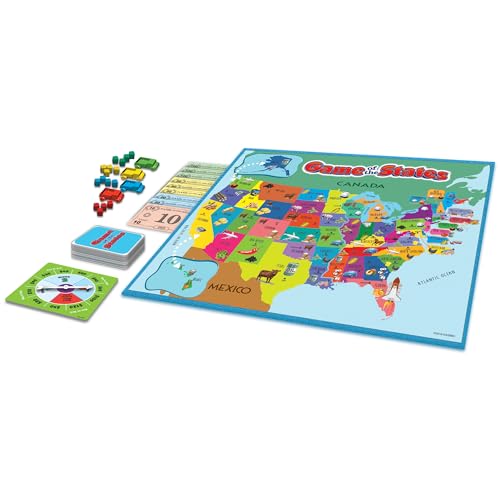 Winning Moves Game of The States - 1970's Artwork, Cardboard, 2-4 Players, Ages 8+, Multicolor