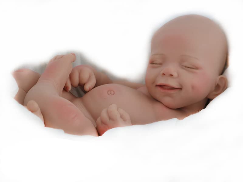 Dangtpor 16' Realistic Newborn Silicone Baby Doll - 4.4 Lbs, 3D Painted Skin, Visible Veins, Weighted Sleeping Girl
