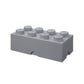 LEGO Storage Brick System Brick 8, Storage Box, Lego Box, Toy Container Box, Stone Grey, RC40041740