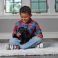 Wild Republic Wolf Plush Toy - Black 12" Stuffed Animal, Kids Gifts, Cotton Model 23075