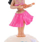 Pink Solar Powered Dancing Girl Swinging Hawaiian Girl Grass Skirt Swing Shaking Head Doll Car Dashboard Dancing Figure Solar Da