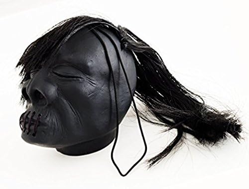 Loftus Mini Shrunken Head Hanging Halloween 3' Decoration Prop, Black