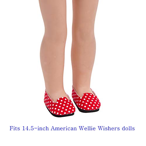 6 Pairs Doll Shoes Fits 14.5 Inch Doll American Wellie Wishers Dolls 100% Get Boots Doll Accessories