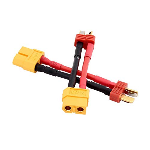 4pcs Deans T-Plug Male to XT60 Female Connector Lead Adapter Cable 14awg 5cm for RC Lipo(BDHI-63)