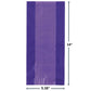 Purple Large Cellophane Bags (27cm x 12cm) 30 Count - Vibrant and Durable Packaging for Gifts and Treats