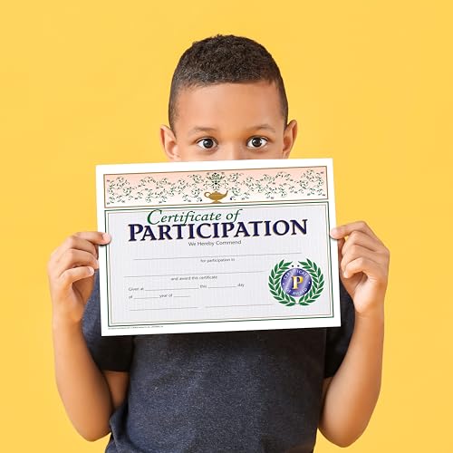 Hayes Participation Certificate, 8-1/2 X 11 in, Paper, Pack of 30