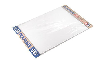 Tamiya 70122 Plastic Panel 0.3 Mm, 5 Pieces, 257 X 364 Mm, White
