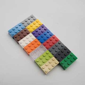 Classic Brick Block Bulk, Red Bricks 2X4, Building Bricks Flat 100 Piece, Compatible With Lego Parts And Pieces: 2X4 Red Bricks(Color:Red)