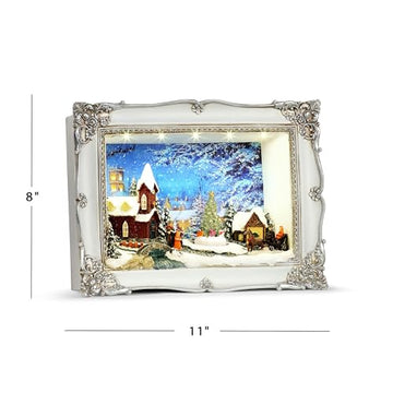 Mr. Christmas Animated Shadow Box Scenes - Church Christmas Décor, White