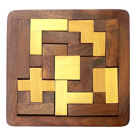 The Mind Challenge Pentameno Double Colour Wooden Jigsaw Puzzle Outdoor And Indoor Educational Puzzle 13 Parts Kids Adults