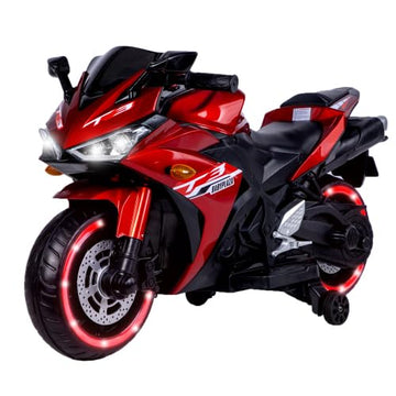 Kids Ride On Motorcycle,12V 550W Electric Ride On Motorcycle,1.8-3.2 Mph Speed,Battery Powered Motorcycle w/Training Wheels, Man