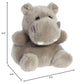 Aurora Adorable Palm Pals Hunk Hippo Stuffed Animal - Pocket-Sized Play - Collectable Fun - Grey 5 Inches