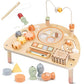 Activity Table For 1 Year Old, Montessori Toys For 1 2 Year Old Girls Boy Gifts, 8 In 1 Wooden Sensory Play Table For Toddler 1-3, Learning Toys For Baby 12-18 Months 1St Christmas Birthday Gifts