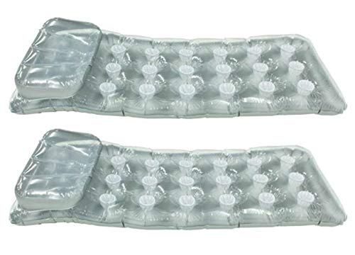 Intex 18-Pocket Mattress Suntanner Pool Lounger W/Headrest (2 Pack) | 58894Ep