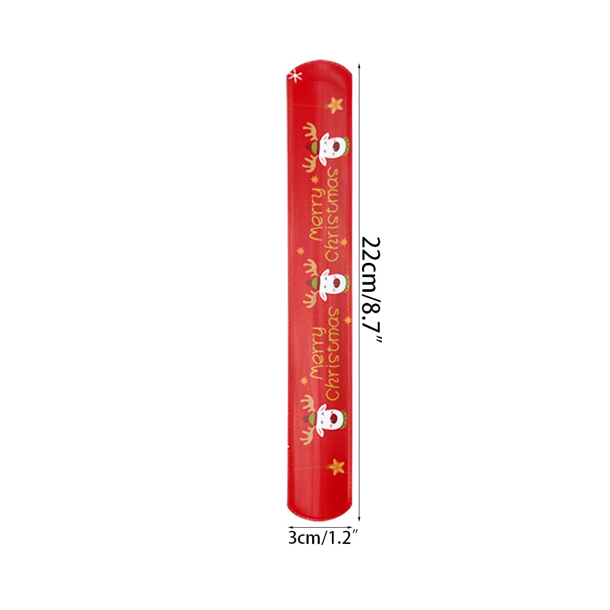 JoFAN 48 PCS Christmas Slap Bracelets Christmas Toys for Kids Boys Girls Toddlers Christmas Party Favors Stocking Stuffers Gifts