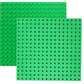 6 Pack Large Building Brick Baseboard In Green, 10 X 10 Inch Baseplates Compatible With Duplo,Mega, Baseplate For Diy Play Table Or Wall