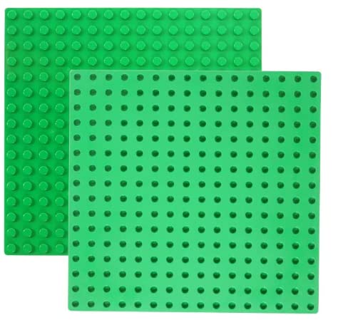 6 Pack Large Building Brick Baseboard In Green, 10 X 10 Inch Baseplates Compatible With Duplo,Mega, Baseplate For Diy Play Table Or Wall