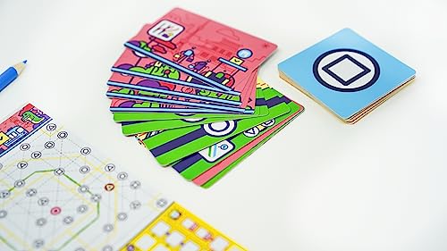 Blue Orange Next Station Tokyo Board Game - Flip and Write Train Route Strategy Game for 1-4 Players, Blue/White, Model AAC09074