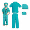 Kids Surgeon Costume Set for Boys & Girls  Doctor Scrubs Dress Up with Cap, Mask, Gloves & Medical Accessories  Pretend Play R