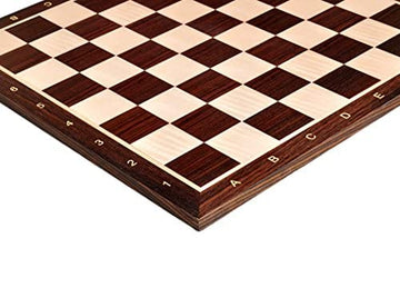 The House Of Staunton Indian Rosewood & Maple Wooden Chess Board - 2.25' With Notation & Logo