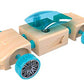 Automoblox Mini C11 Vehicle - Aqua Blue, 4.75" x 1.75", Wood Toy, Model 55106