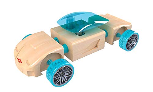 Automoblox Mini C11 Vehicle - Aqua Blue, 4.75" x 1.75", Wood Toy, Model 55106