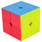 Tanch Qiyi Speed Cube 2X2X2 No Stickers Magic Cube Puzzle Toy For Kids & Adults (Colorful)