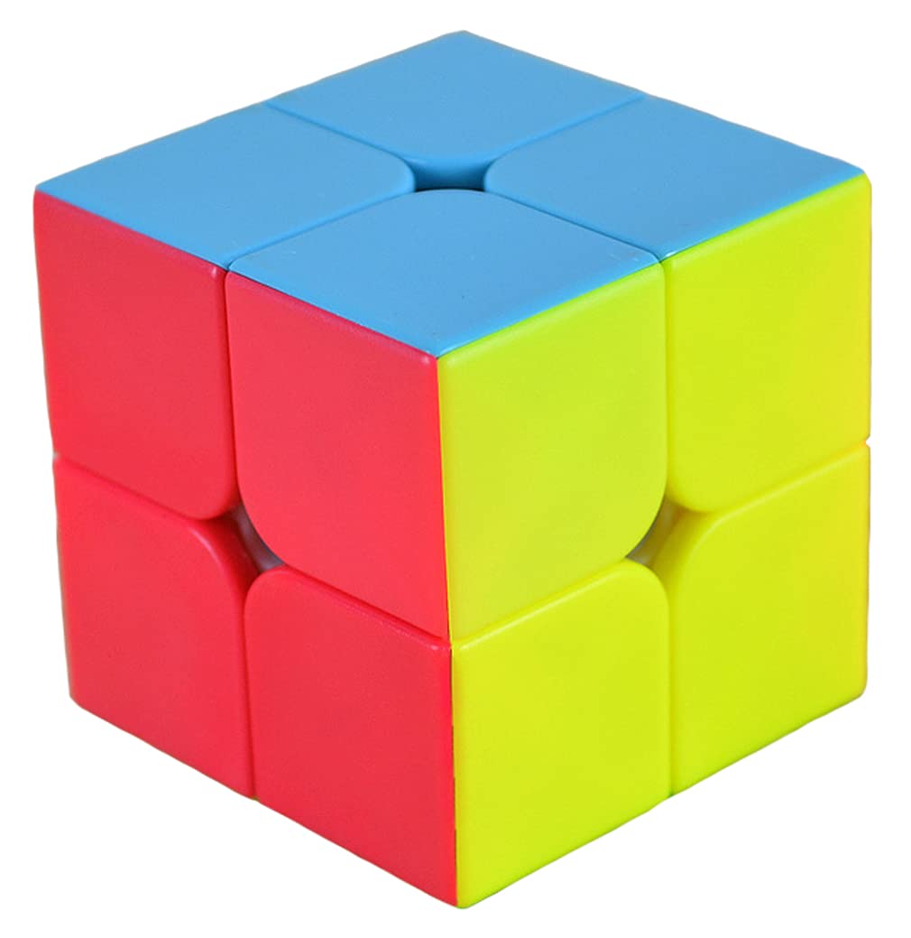 Tanch Qiyi Speed Cube 2X2X2 No Stickers Magic Cube Puzzle Toy For Kids & Adults (Colorful)