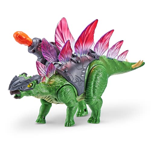 Robo Alive Dino Wars Stegosaurus Toy - Green, Red, Grey - Plastic - Model 20196