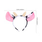 ABOOFAN 8Pcs Animal Headband with Cow Print Horns and Ears, Elastic Hair Hoop for Halloween, Christmas Party, Cosplay Costume Ac
