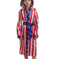 ASWTZ Child's American flagn Stallion Boxing Costume Robe with Shorts and Cloak Hooded Halloween Cosplay for Kids