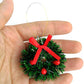 Aiffort 12pcs Funny Mini Christmas Wreaths for 1/12 Dollhouse Christmas Crafts Door D  cor