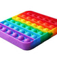 Push Pop Bubble Fidget Sensory Toy - For Autism, Stress, Anxiety - Kids And Adults (Rainbow Square)