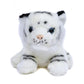 Plushland White Tiger Sitting 8 Stuffed Toys Plush Super Soft Winter Holiday (White)
