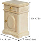 Miniature Bedside Cabinet 1:12 Dollhouse Furniture Nightstand Wooden Model Doll House Accessories For Mini Room Bedroom Scene Decoration (Wood)