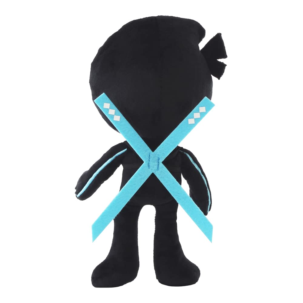 NINJA KIDZ TV Plush Buddy Bryton - 12 Inch Black Figure with Removable Katana - Collectible Toy for Kids