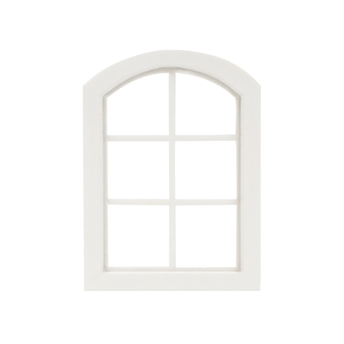 Dollhouse Windows 2PCS Miniature 6-Pane Window Frame 1 : 12 Frame DIY Mini House Decoration Wooden Fiary Window Model Doll House Accessories (White)