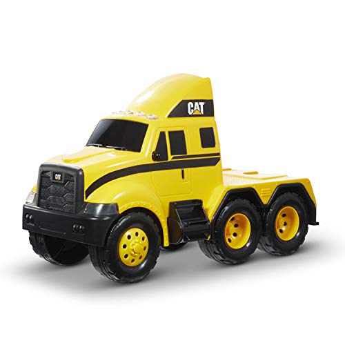 CatToysOfficial, CAT Construction Heavy Mover, Semi Truck and Trailer with Mini Crew Wheel Loader, Lights and Sounds, Ages 3 and