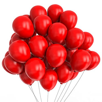 Kalor 5 Inch Red Balloons,100 Pcs Matte Latex Balloons, Helium Balloons For Garland Arch,Happy Birthday Party, Baby Shower Decorations, Wedding Decorations