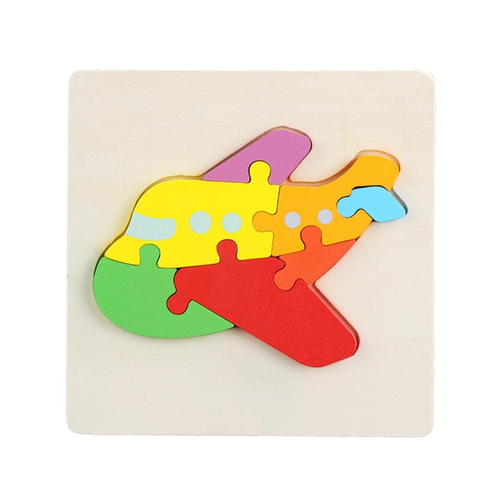 Ujeavette Animal Puzzle Jigsaw Building Blocks Shape Puzzle Animal Game Toy Gifts Plane