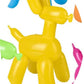 Inflatable Balloon Dog, 24 Inch Vinyl Decorations, Toys Pool Colorful Photo Prop (Yellow, Single Balloon Dog)