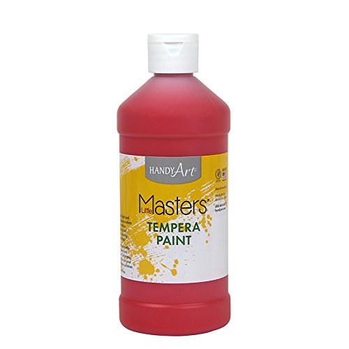 Rock Paint & Handy Art RPC201720-12 16 oz Little Masters Tempera Paint, Red - 12 Each