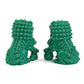 We Pay Your Sales Tax Feng Shui Pair Of 3'' Green Fu Foo Dogs Guardian Lion Wealth Protection Statue Figurine Paperweights House