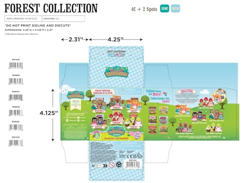 Lil Woodzeez Fox Family Set - Tippytail Foxes with Storybook - 5 Pieces Toy Set with Miniature Animal Figurines - Family Toys a