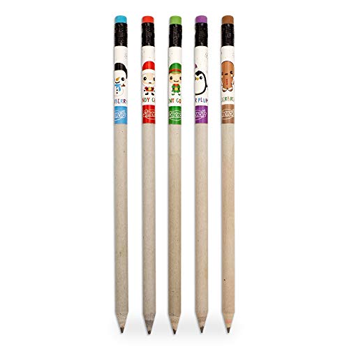 Holiday Smencils - Hb #2 Patented Gourmet Scented Fun Pencils, 5 Count - Stocking Stuffer, Gifts For Kids, School Supplies, Party Favors, Classroom Rewards