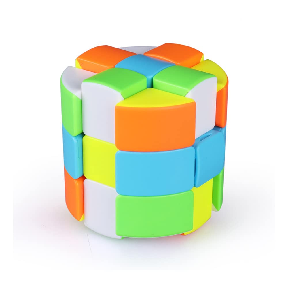 Sun-Way 3X3 Barrel Cube Round Column 3X3X3 Speed Cube Cylinder 3X3 Magic Cube Brain Teasers Puzzle Cube Toys