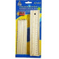 A S Handicrafts Wooden Pencil Set | Box with 12 Different Crayon Colour Pencils | Scale (Ruler) and Wooden Sharpener Pencil Box 