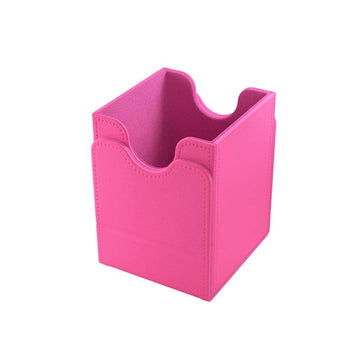 Gamegenic Squire 100+ Xl Convertible Deck Box | Card Storage Box With Removable Cover Clips | Holds 100 Double-Sleeved Cards In Extra Thick Inner Card Sleeves | Pink Color | Made (Ggs20103Ml)