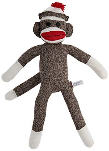 Schylling Brand Classic 20' Retro Sock Monkey Stuffed Animal - Knitted Texture Original Look - Ages 12 Months And Up