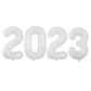 Goer 2023 Foil Number Balloons For 2023 New Year Eve Festival Party Supplies Graduation Decorations (White,32 Inch)